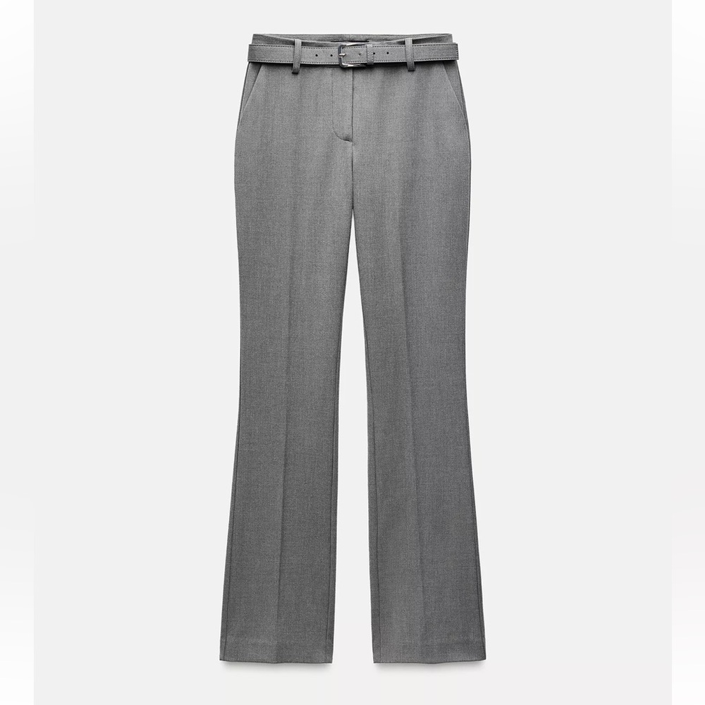 Zara straight belted pants